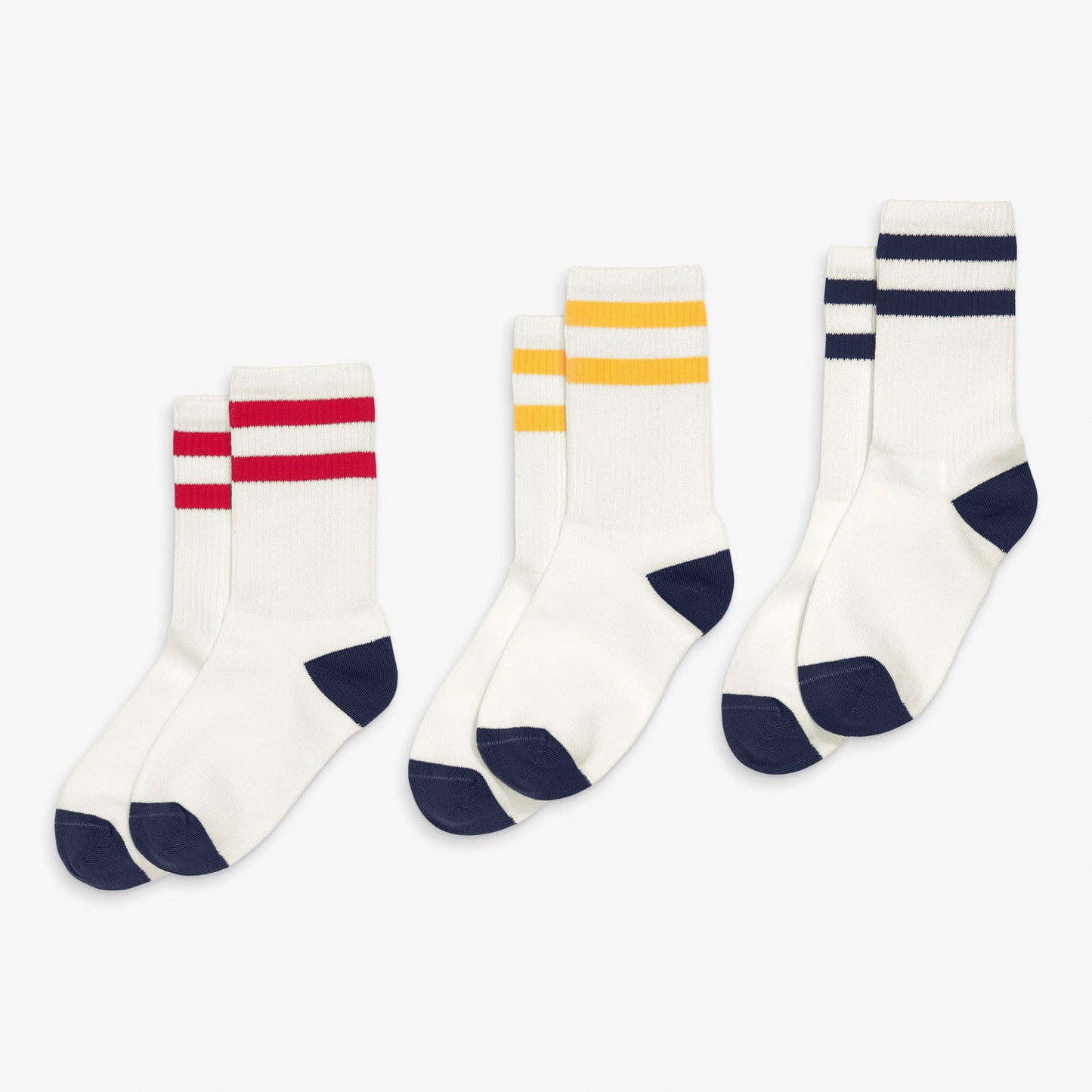 "Sock Drawer Hero" 🧦 Kids Athletic Socks — Solid 3-Pack