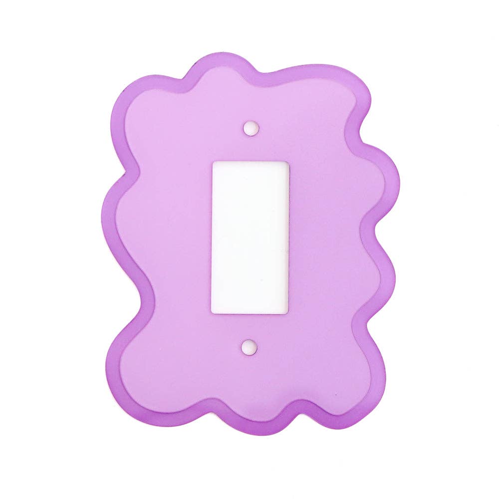 "Switch Up" 💜 Lavender Squiggle Light Switch Cover by Kailo Chic
