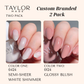 Custom Nail Polish: 2 Pack Long-wearing + Vegan + Non-toxic: 0224 Glossy Fuschia / 1424 Royal Blue Gloss with Hint of Shimmer