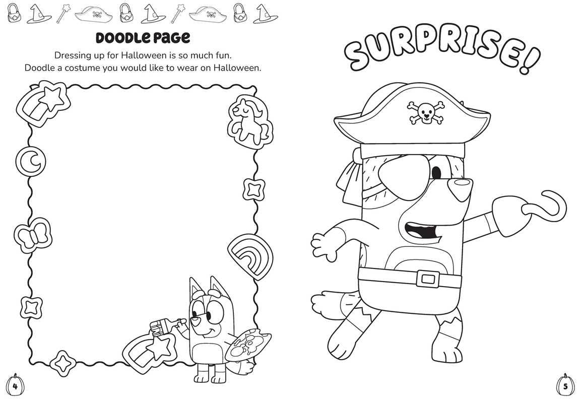 Bluey preschool Halloween activity book