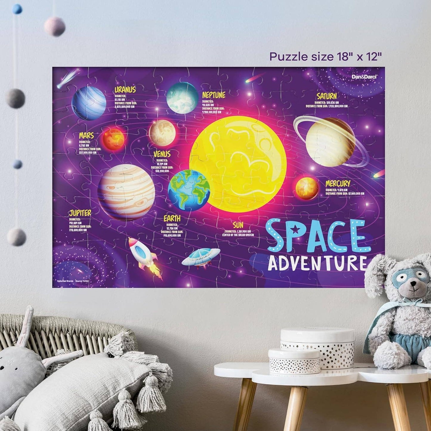 "After Hours" 🌌 Glow-in-the-Dark 100-Piece Galaxy Puzzle by Dan&Darci