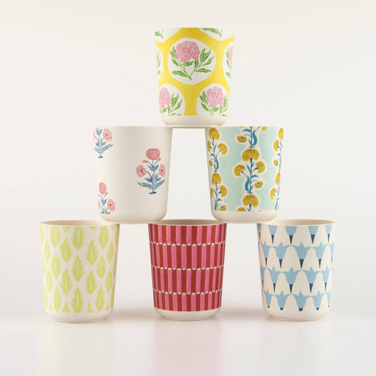 "Sip in Style" 🌸 Reusable Floral Party Cups by Meri Meri