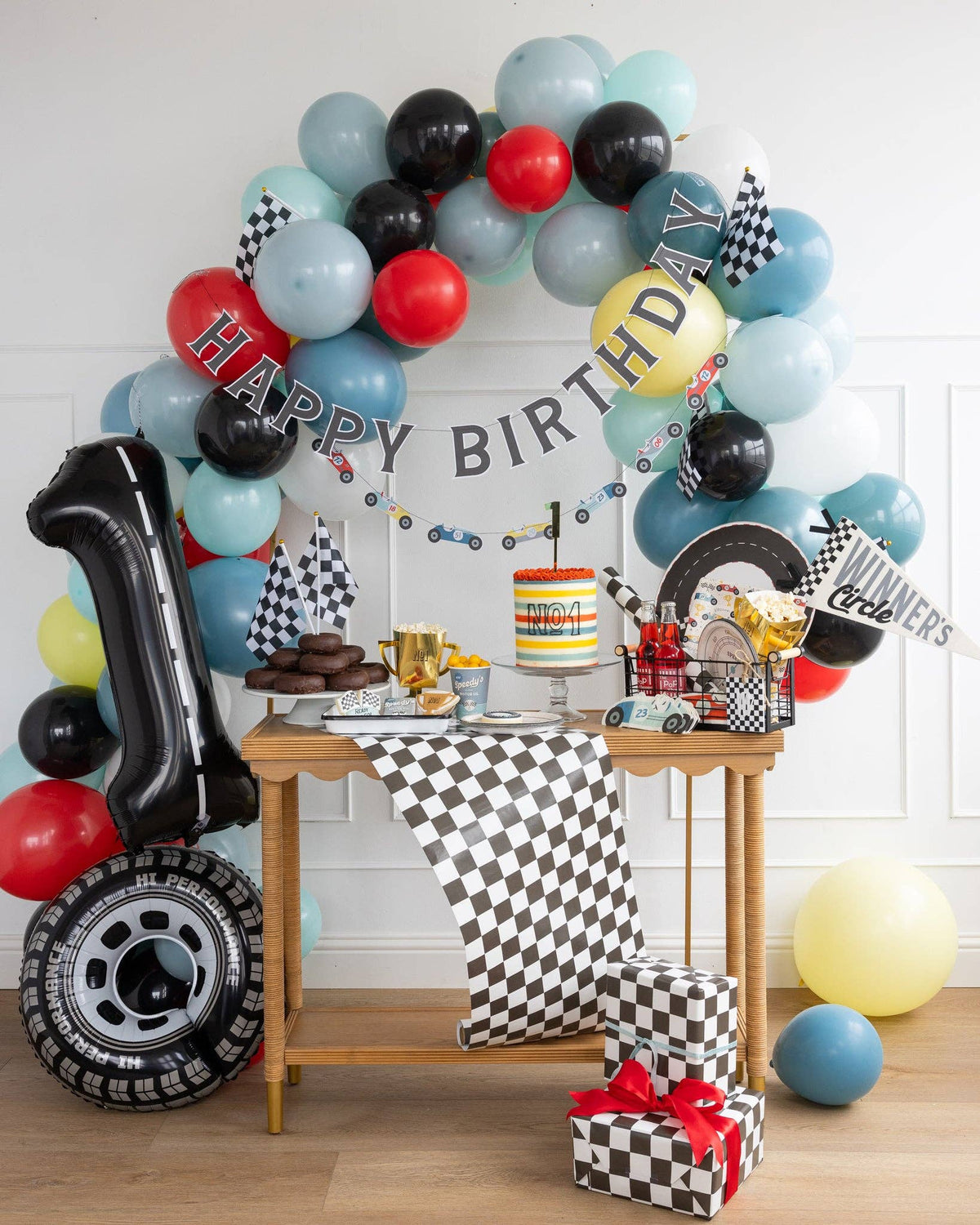 “Pit Stop” 🏁 Race Car Party Napkins by My Mind’s Eye