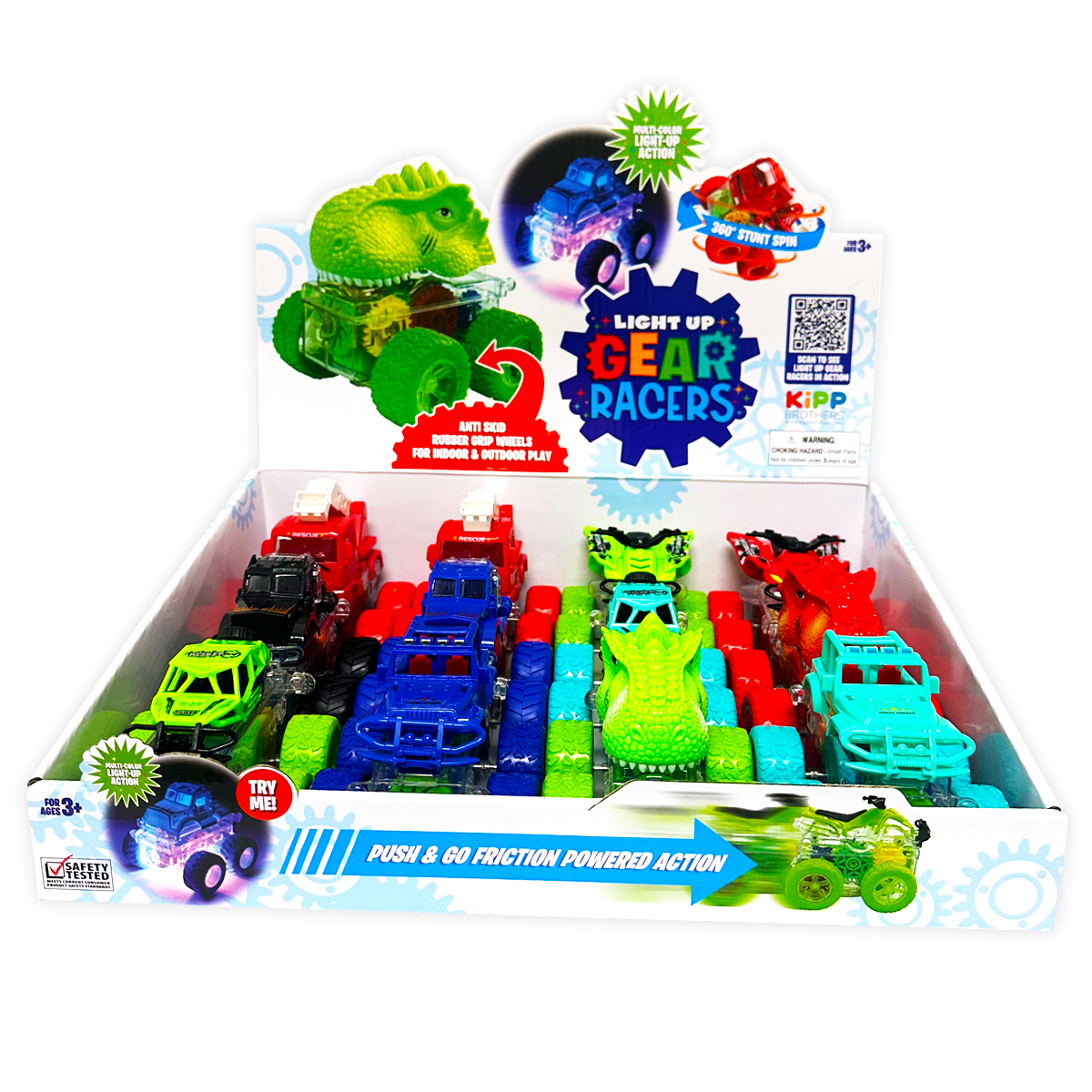 “Spin. Race. Glow!” 🚗✨ Light Up Vehicle Gear Racers