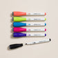Dry erase markers set of 6 assorted colors magnetic caps