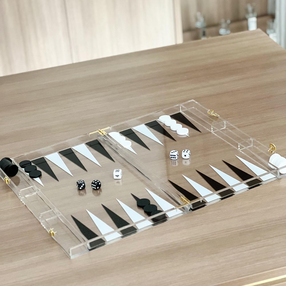 Luxury backgammon set for coffee tables or home decor