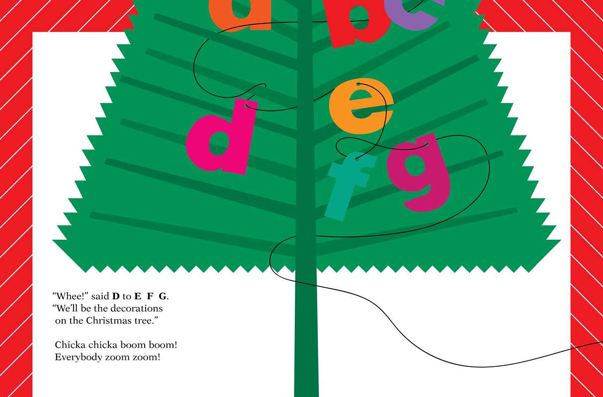 Christmas tree alphabet book for kids