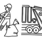 preschool truck book educational learning pages