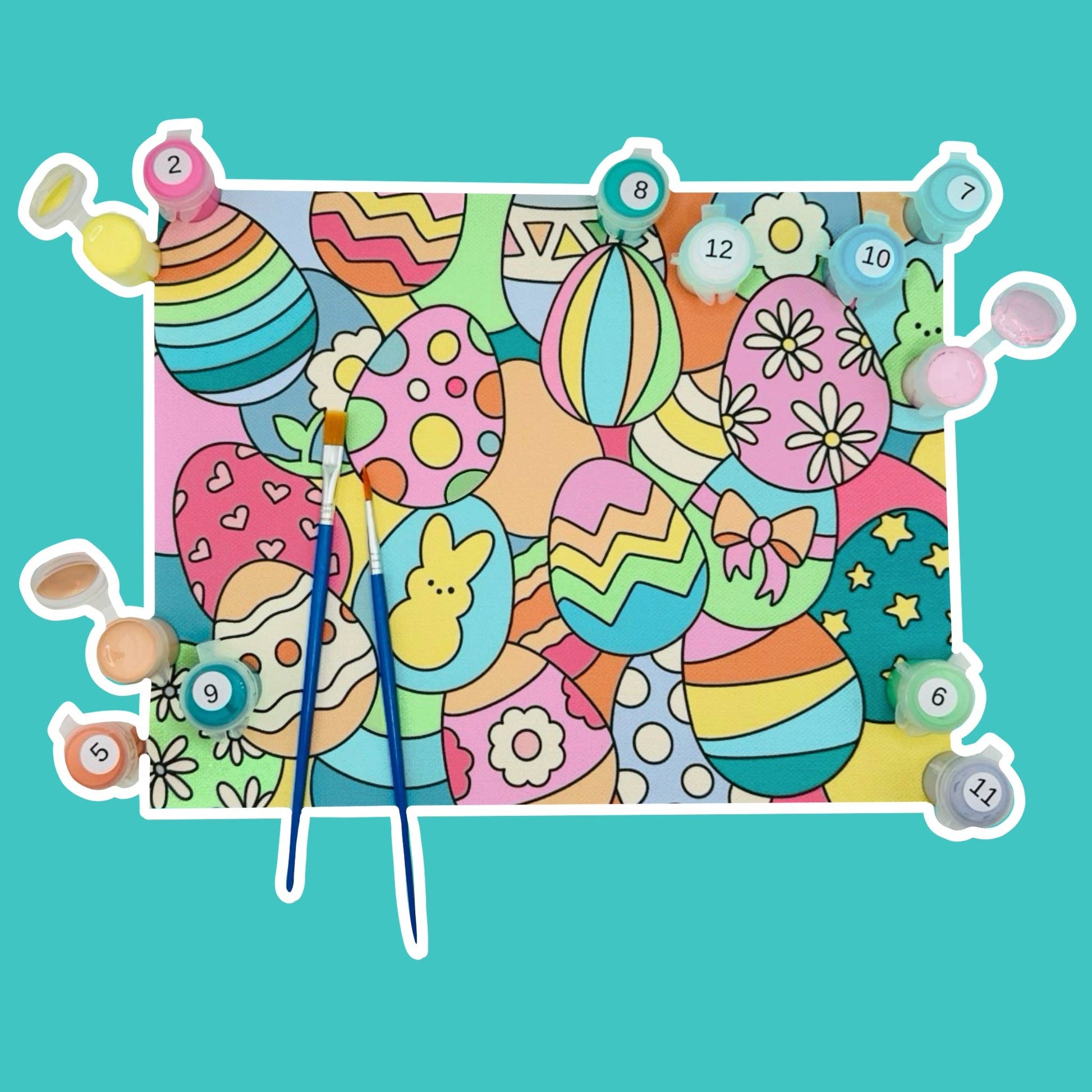 Easter Egg paint by number kit for kids and adults
