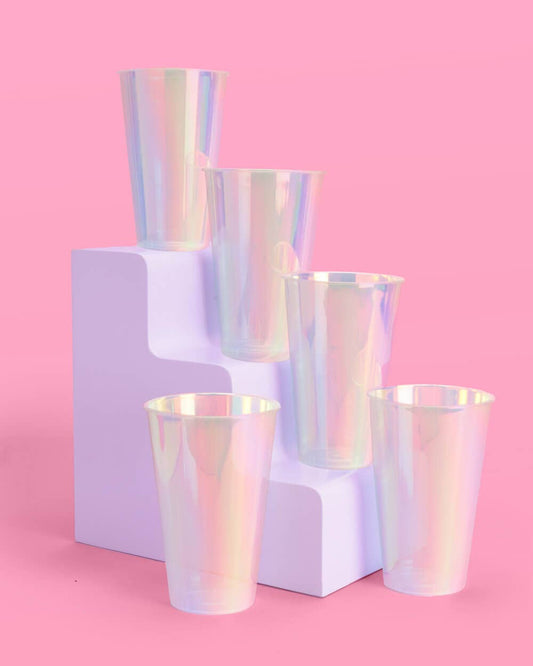 “Sparkle and Shine” ✨ Iridescent Party Cups, Birthday Party Supplies, Bachelorette by xo, fetti