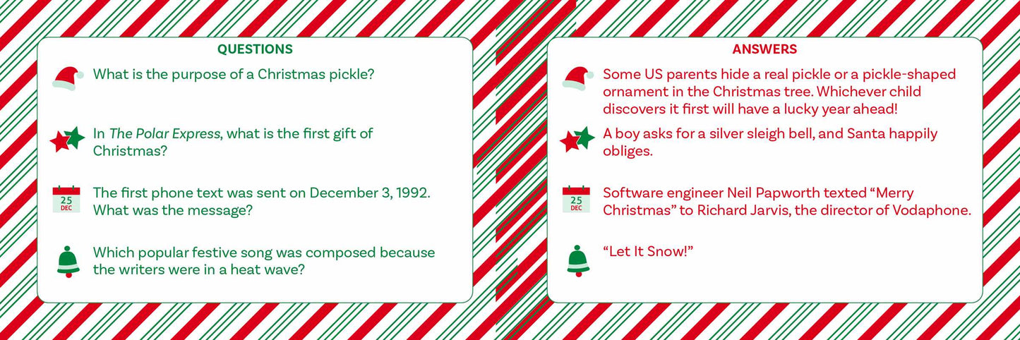 Why Does Santa Wear Red? Christmas Trivia Game by Adams Media: Flashcards; 102 pages / English
