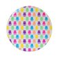Gummy Bear paper dinner plates featuring bold neon candy designs by Dabney Lee for Jollity & Co.