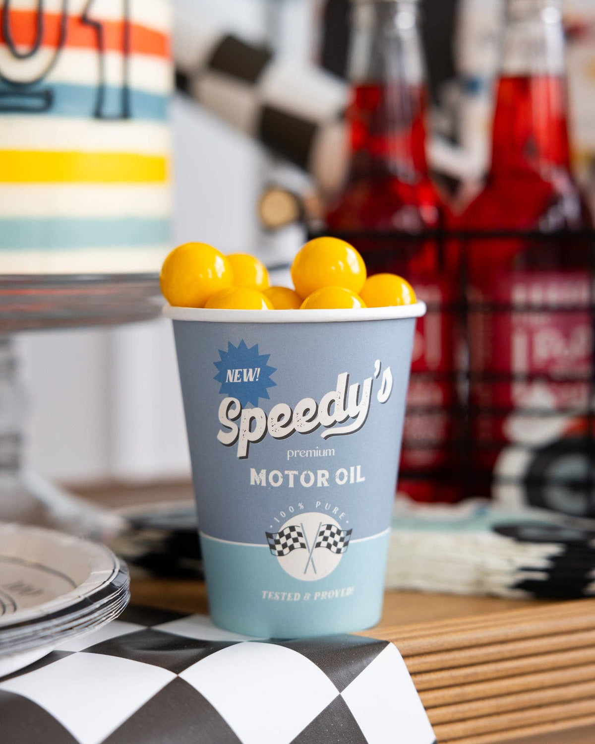 “Fuel Stop” ⛽ Race Car Party Cups by My Mind’s Eye