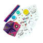 DIY Paper Fortune Teller Kit for Kids with 24 Foldable Sheets, Including Ready-to-Fold, Color-In, and Create-Your-Own Designs, Plus 2 Sticker Sheets for Customization, Perfect for Playdates and Sleepovers.