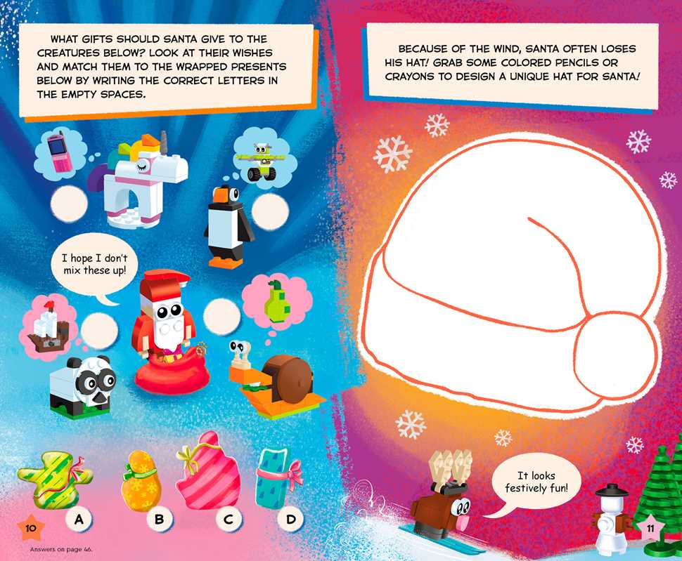 Holiday LEGO set with 65+ festive stickers