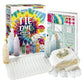 Vibrant swirl, stripe, and splatter tie-dye fun for kids