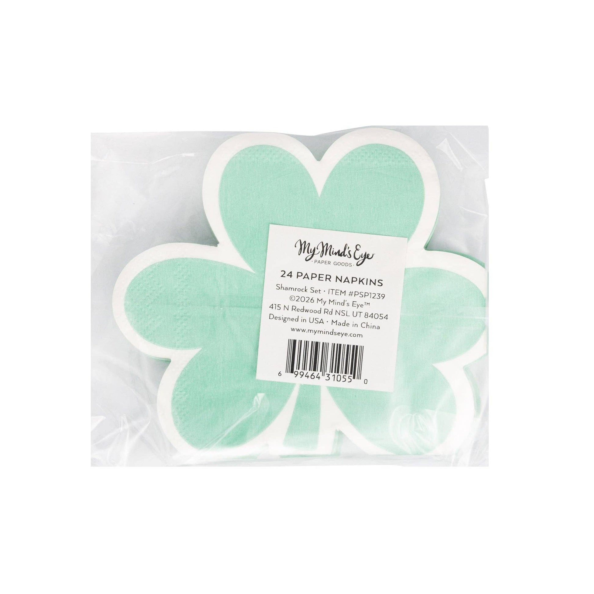 St. Patrick’s Day pastel shamrock cocktails napkins