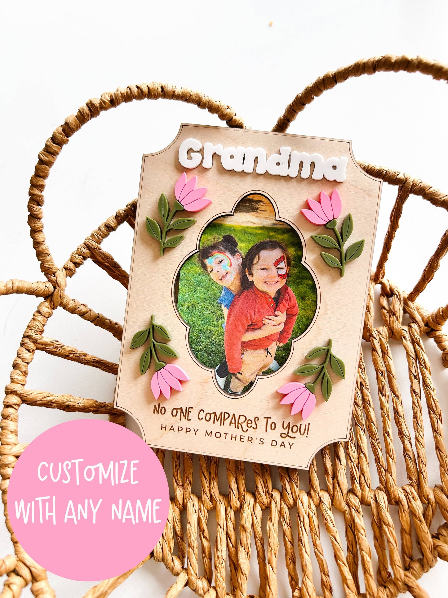 "Nana's Heart" 💕 Folksy Personalized Photo Magnet by Goldie Letter Company