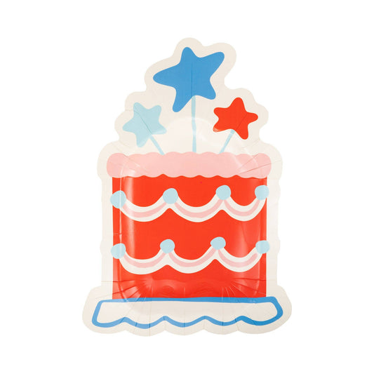 “Sweet Liberty” 🎂 Summer Cake Shaped 11" Paper Plate by My Mind’s Eye