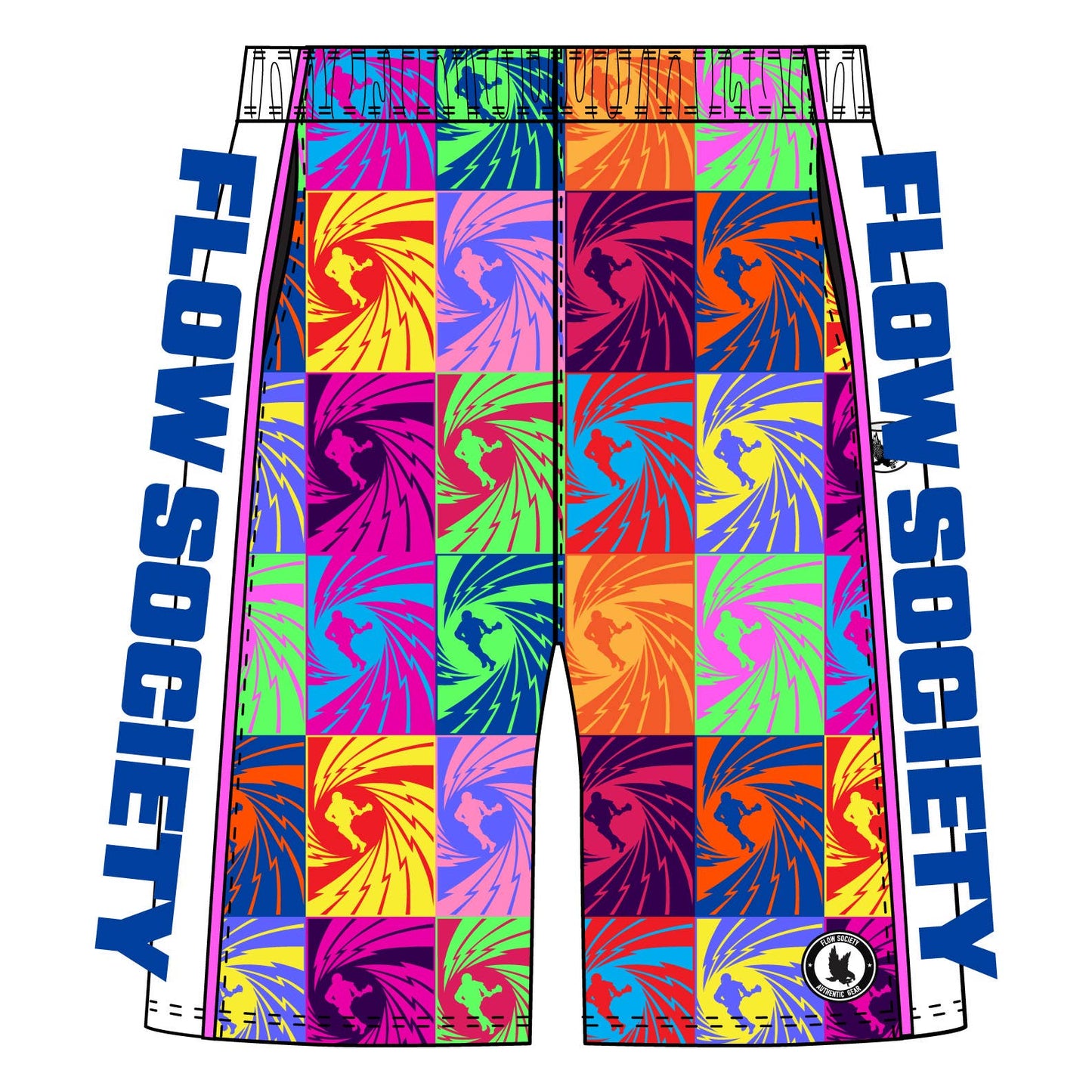 “License to Rip” ⚡ Boys Lightning Bolt Lacrosse Shorts by Flow Society