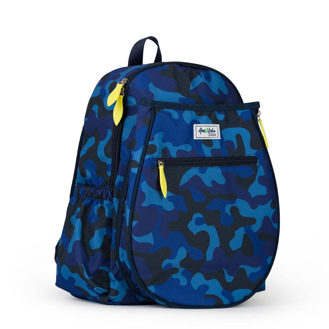 “Game Set Match” 🎾 Big Love Tennis Backpack: Navy Camo