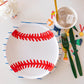 Red and white baseball party plates, 8-inch size, pack of 8