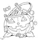 Ghosts and pumpkins Halloween coloring pages
