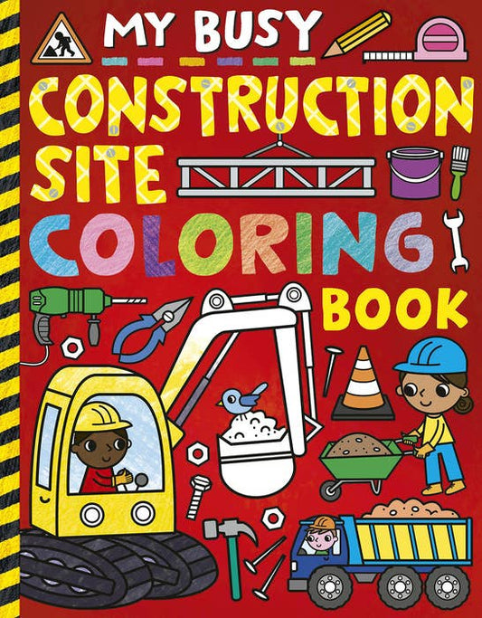 Construction Coloring Book cover with foil accents