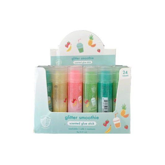 Smoothie-scented glitter glue sticks 24-pack