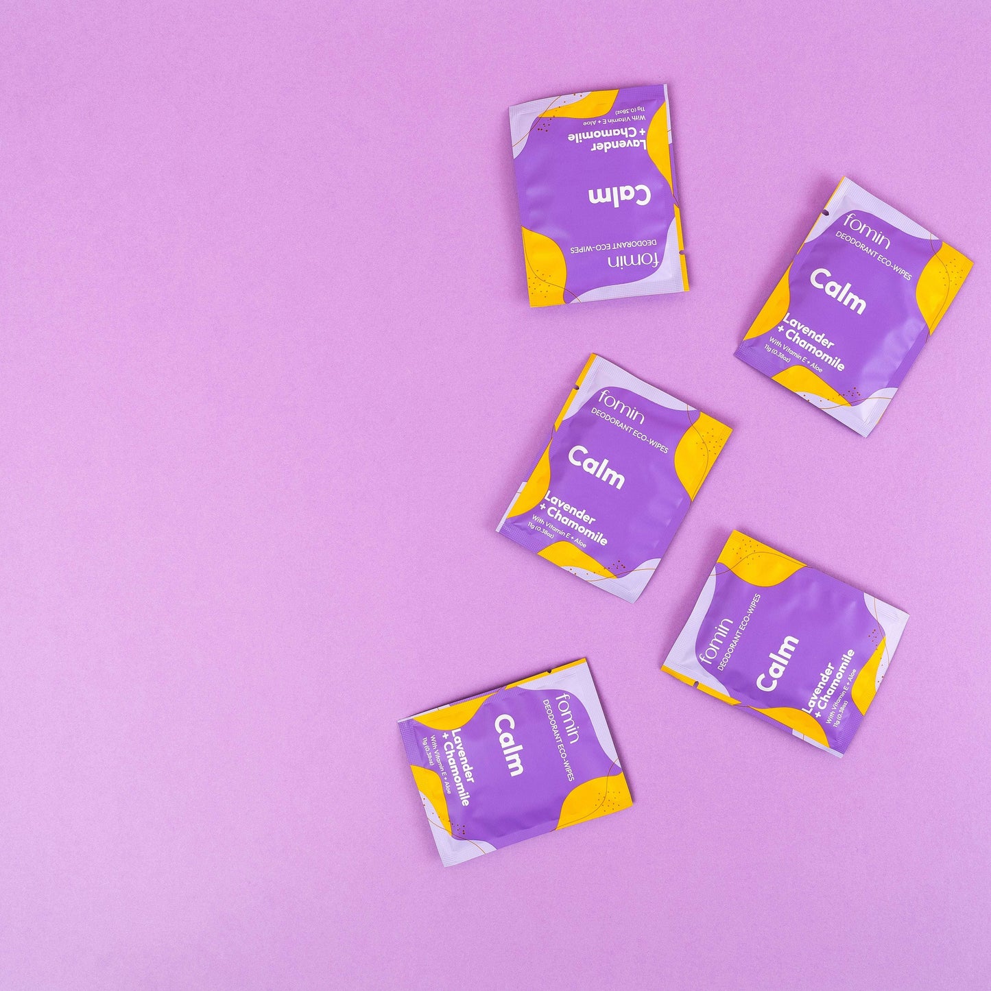 Recyclable deodorant wipes to control sweat and odor during travel or workouts