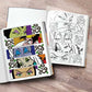 Perforated Disney coloring pages for display