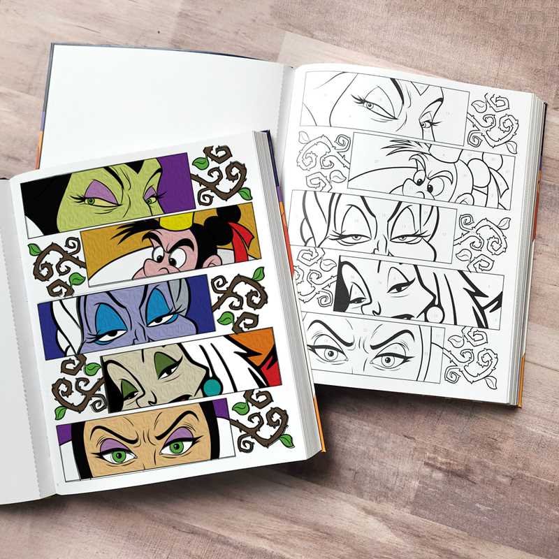 Perforated Disney coloring pages for display