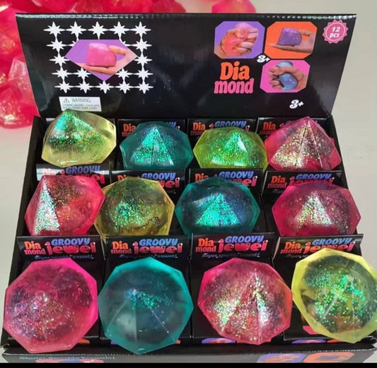 “Pressure Makes Diamonds” 💎 Glitter Diamond Squishy Toy by Hart and Hollow