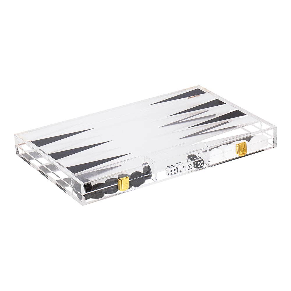 Modern acrylic backgammon board for stylish game nights