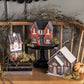 “Haunted Curb Appeal” 👻 Light-Up Halloween Paper House by My Mind’s Eye