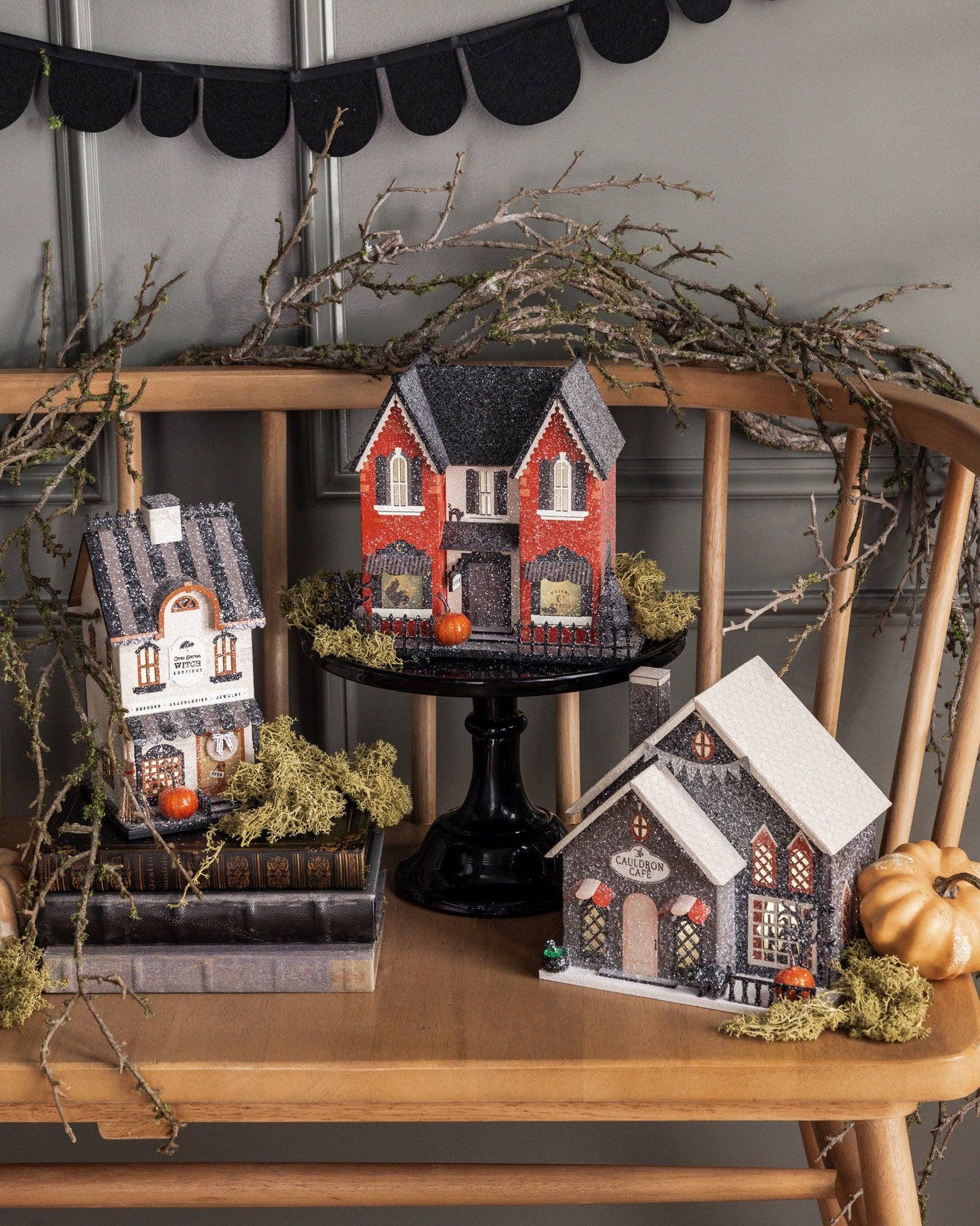 “Haunted Curb Appeal” 👻 Light-Up Halloween Paper House by My Mind’s Eye