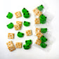 Passover mini candy duets, marzipan matzah & frog faces, almond flavor, gift baskets, 16-pack.