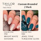 Custom Nail Polish: 2 Pack Long-wearing + Vegan + Non-toxic: 0224 Glossy Fuschia / 1424 Royal Blue Gloss with Hint of Shimmer