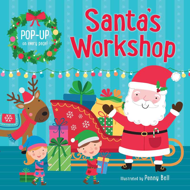 Santa’s Workshop pop-up book for kids by Lake Press
