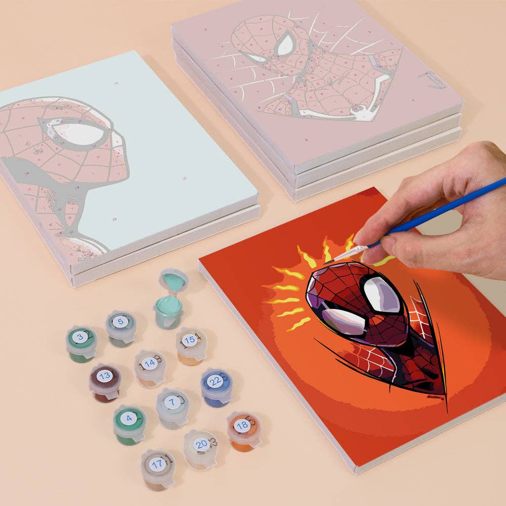 "Mini Avenger" 🦸 Superhero Mini Paint-by-Numbers 6-Pack by Paint Your Numbers
