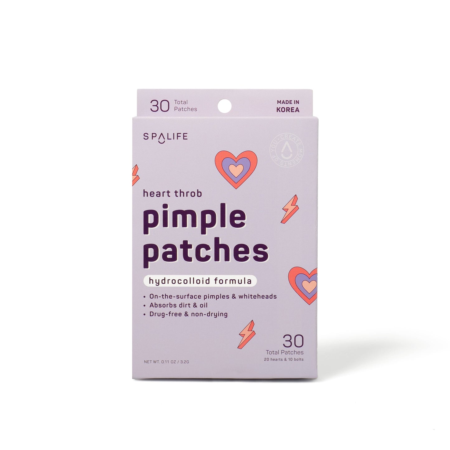 Heart shaped hydrocolloid pimple patches Valentine theme
