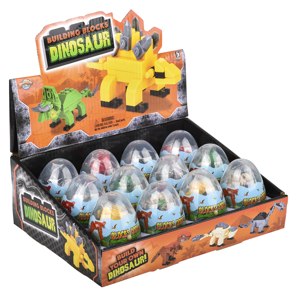 Assorted dinosaur block toy for party favors