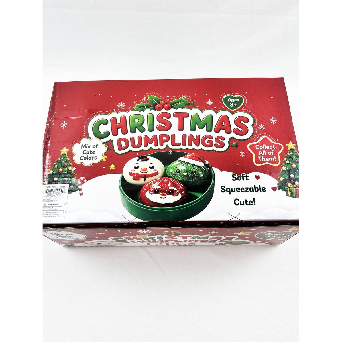 "Holiday Dim Sum" 🥟 Christmas Glitter Dumpling Squishy Toys (12 Steamers) by Love and Repeat