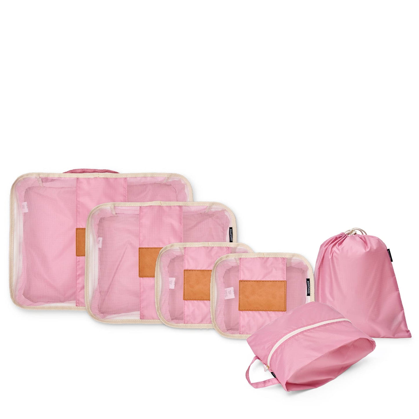 “The Patrick” 🧳 Personalized Blush Packing Cubes (6-Piece Set) by Boulevard