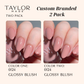 Custom Nail Polish: 2 Pack Long-wearing + Vegan + Non-toxic: 0224 Glossy Fuschia / 1424 Royal Blue Gloss with Hint of Shimmer
