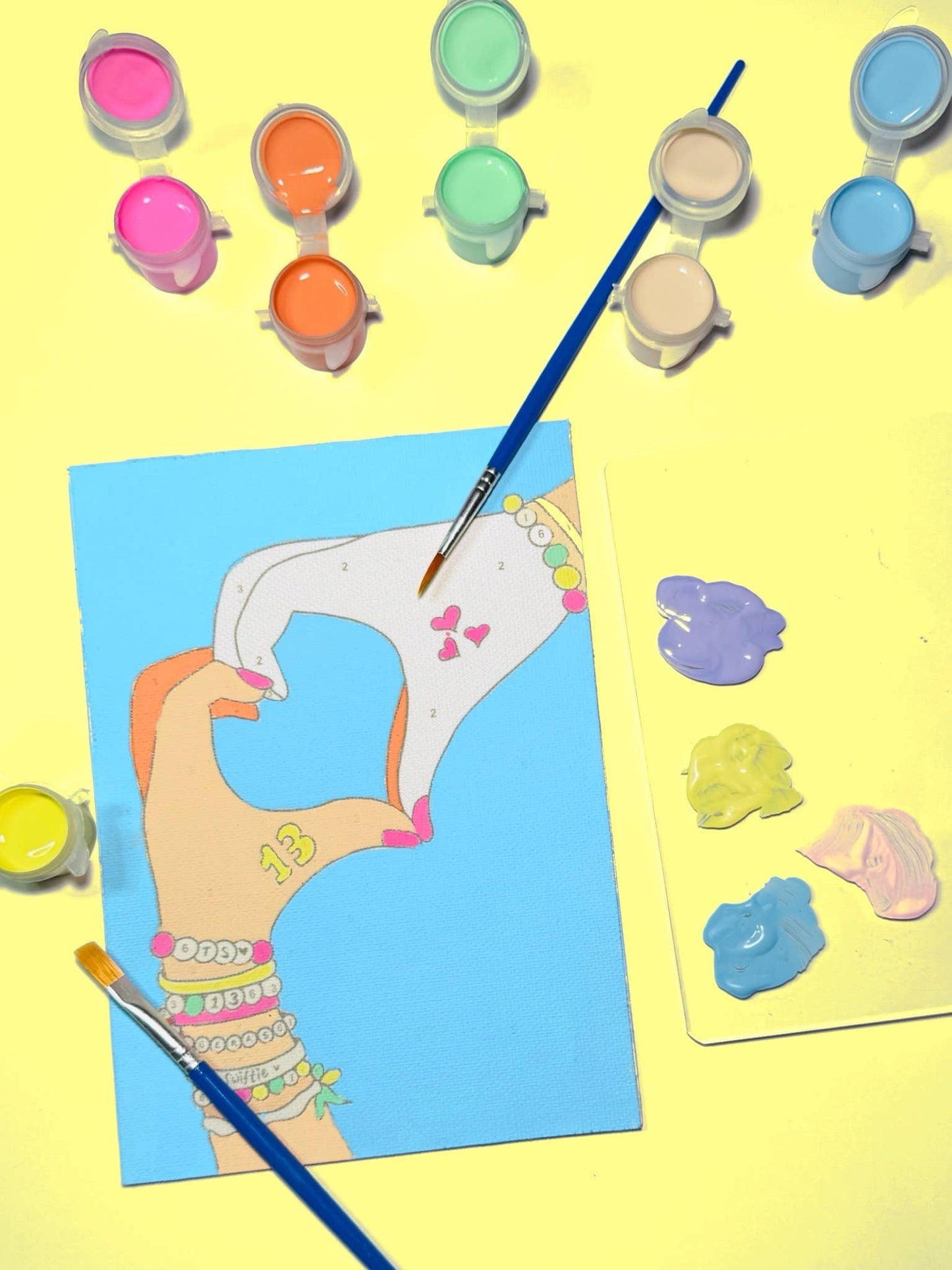Mini Taylor Swift paint by number kit for kids