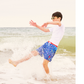 Interactive magic water shorts