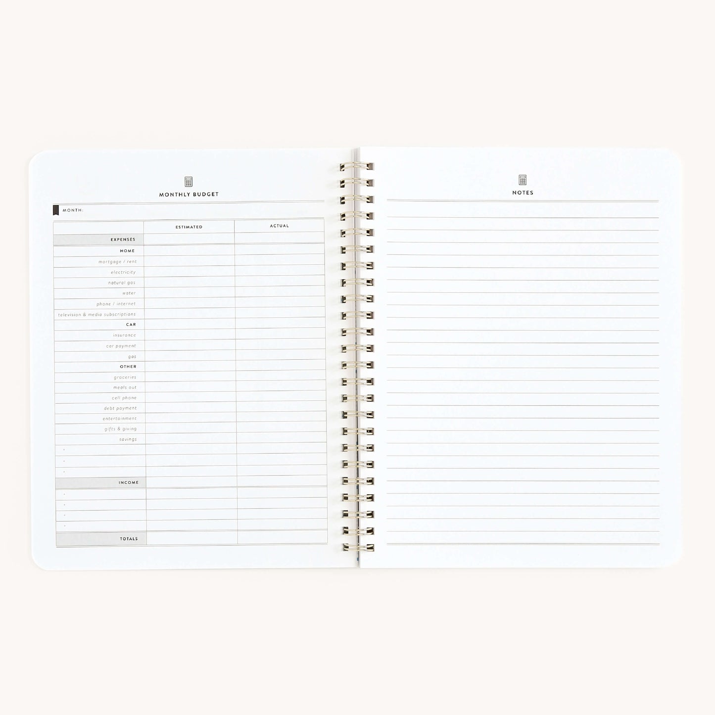 Workbook, Finances