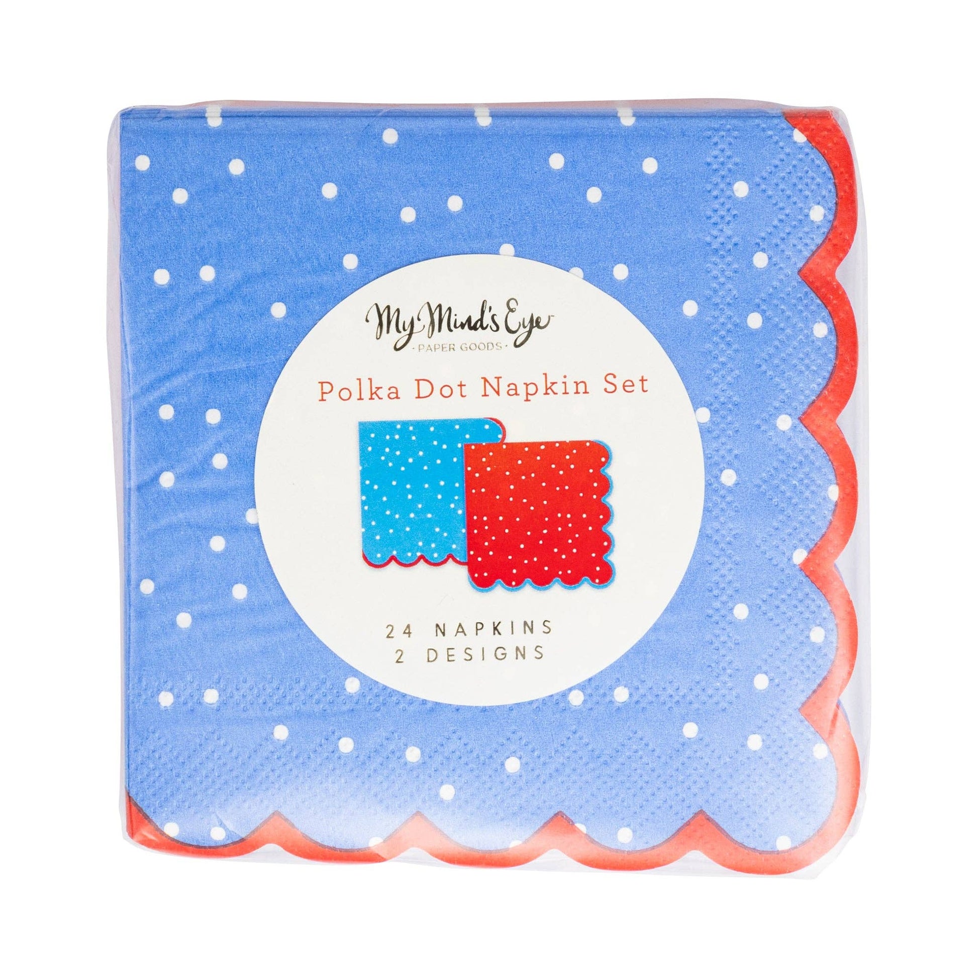24-pack Americana cocktail napkins, 5” x 5”, perfect for 4th of July, Memorial Day BBQs.
