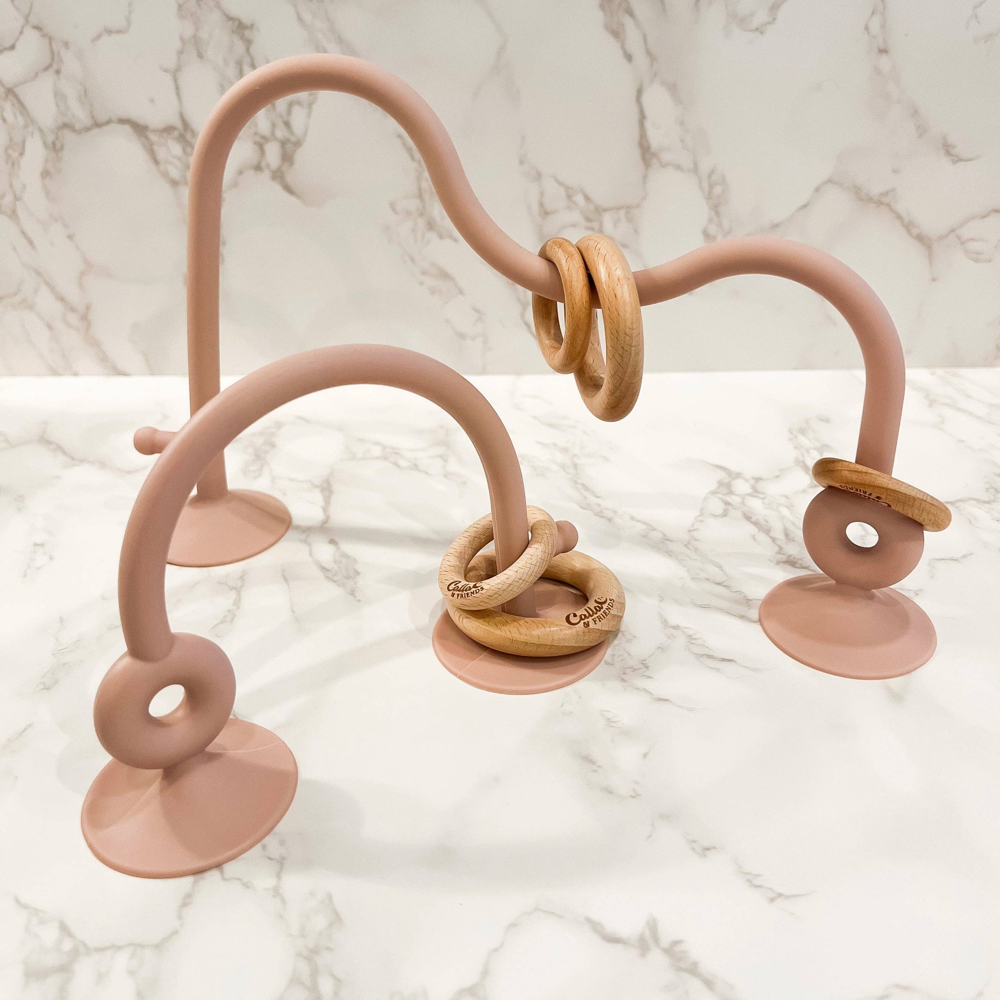 On-The-Go Suction Table Toy with teether attachment